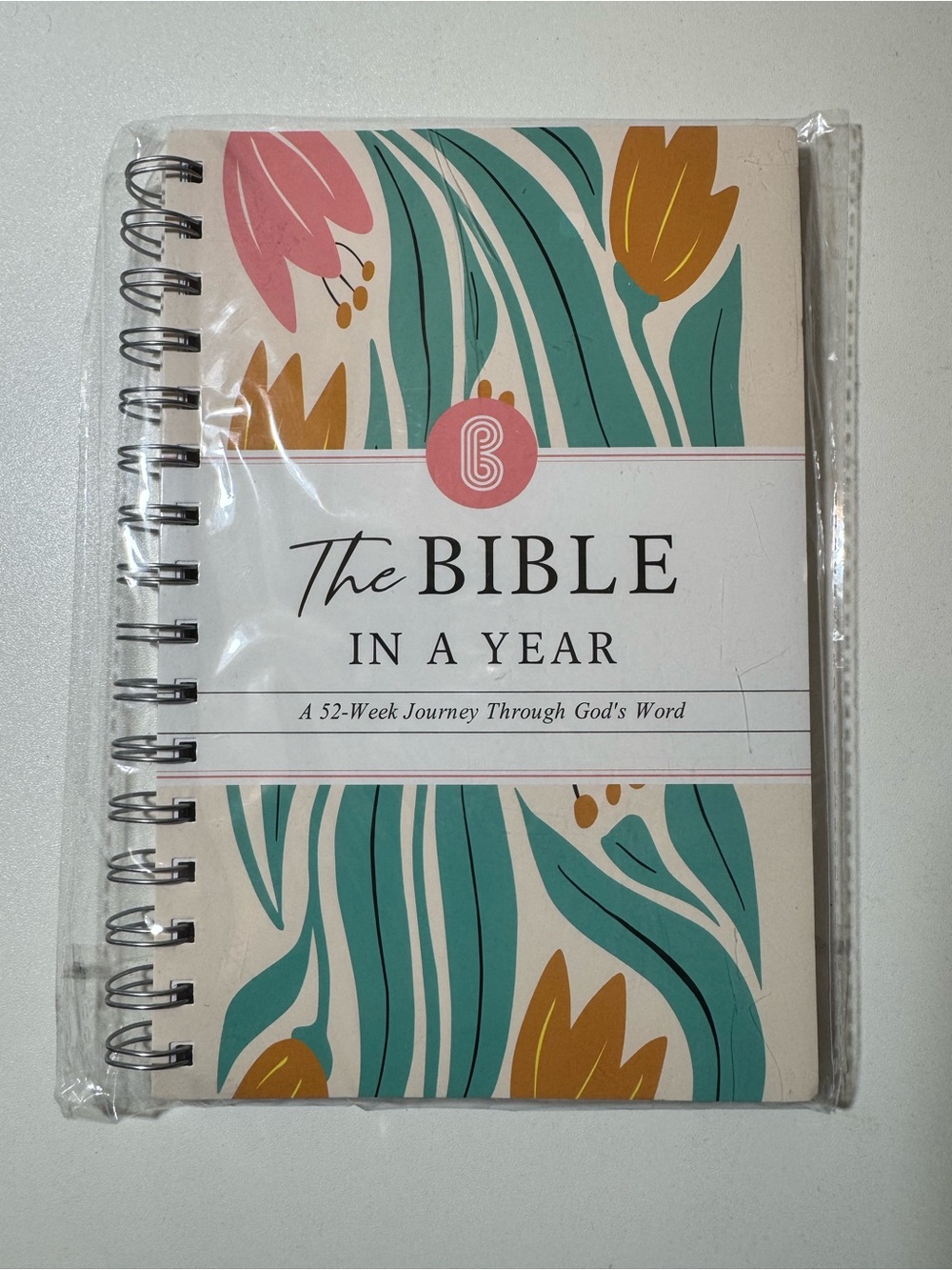 Spiral-Bound Floral Notebook - Bible In A Year